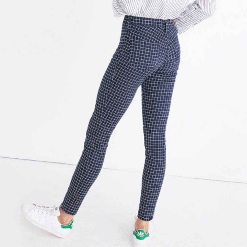 Madewell windowpane high rise skinny jeans - Picture 2 of 5